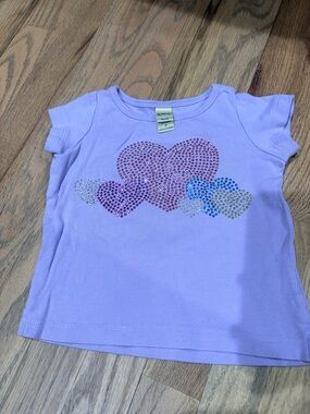 Denny’s Kavio! Toddler girl rhinestone hearts tshirt